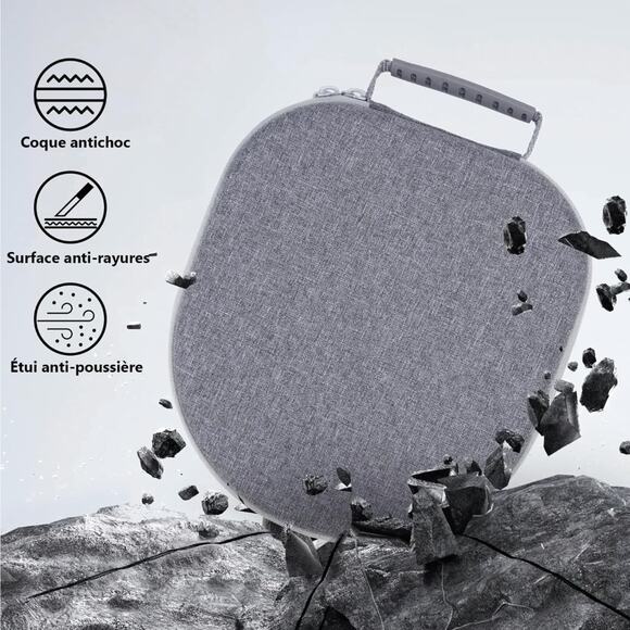 Smart Case for AirPods Max Headphones with Sleep Mode, Slim Hard Case, Grey - Picture 5 of 6